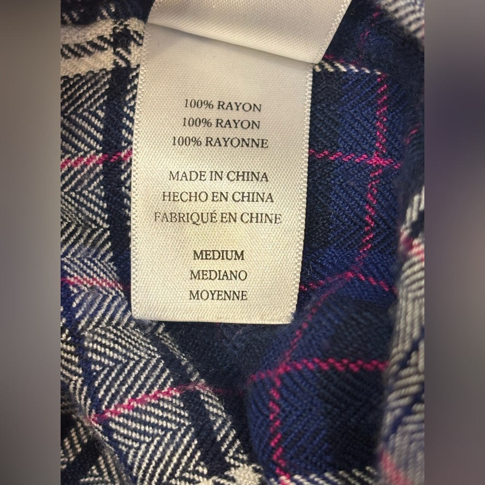 Rails Anthropologie Plaid Flannel shirt in purple size medium, so soft π - Picture 7 of 11